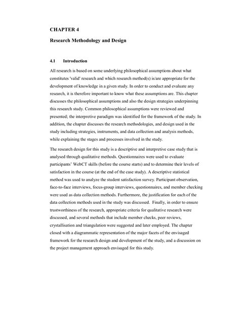 Chapter 4 Research Methodology And Design