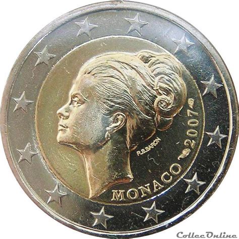2 Euro Monaco 2007 Monnaies Euros Qualité Ttb Valeur Faciale