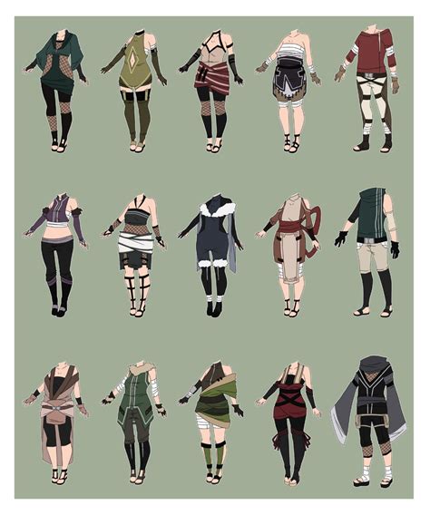 Naruto Outfit Adoptables Closed By Xnoakix3 On Deviantart Character