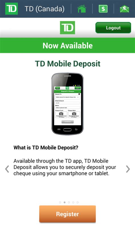 Td canada trust offers a range of financial services and products to more than 10 million canadian customers through more than 1,100 branches and 2,600 green. - TD Mobile Deposit - Cheques Plus Blog