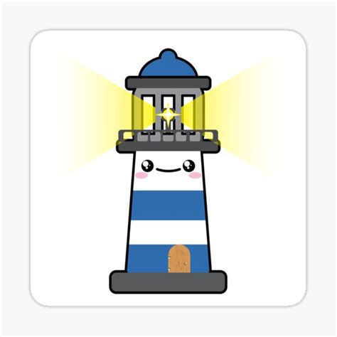 Kawaii Lighthouse Sticker For Sale By Bananaskriblz Redbubble