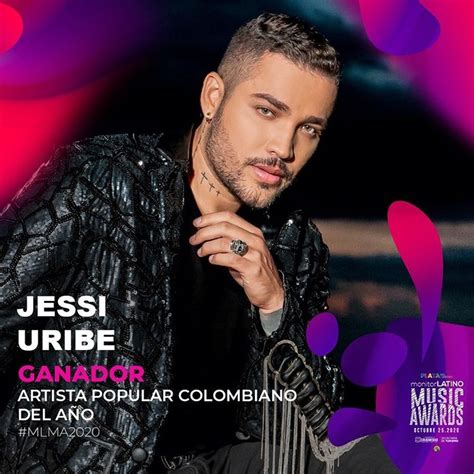 Jessi Uribe Recibe El Premio “artista Popular Colombiano Del AÑo