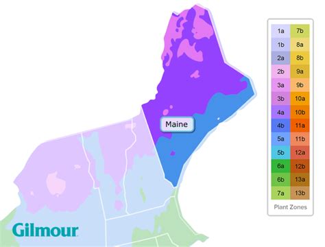 Maine Planting Zones Growing Zone Map Gilmour