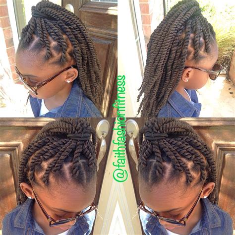 Cornrows & twisted bangs with pigtails. 60 best images about Natural hairstyles for kids!!! on ...