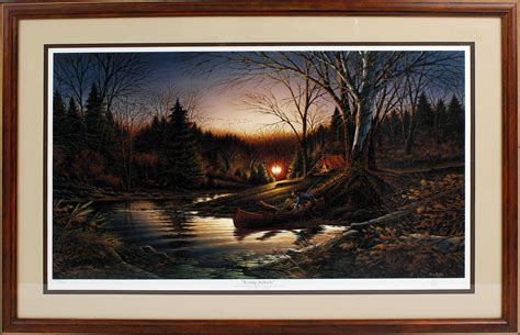 Lot Terry Redlin Signed Morning Solitude Lithograph