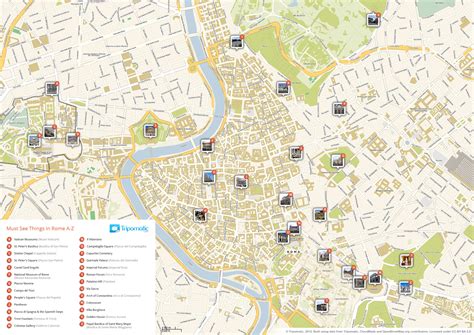 Filerome Printable Tourist Attractions Map Wikimedia Commons