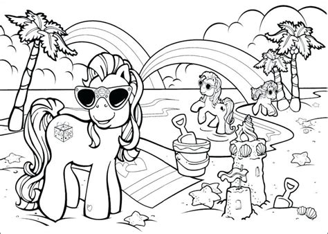 Beach Scene Coloring Pages At Free