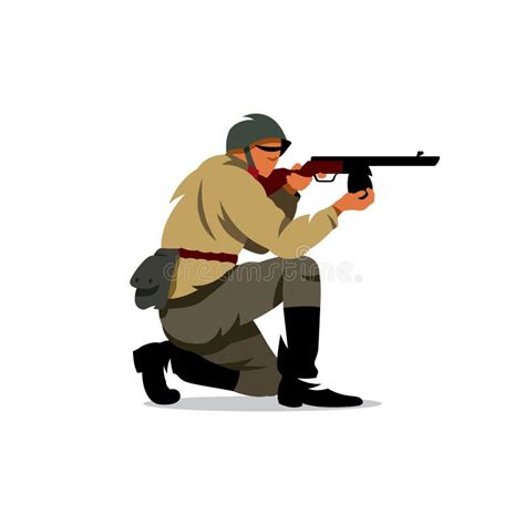 Vector Sovjetlegermilitair Cartoon Illustration Vector Illustratie Illustration Of Apparatuur