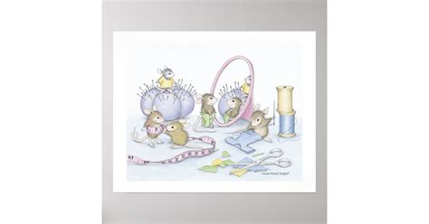 House Mouse Designs Sewing Poster Zazzle