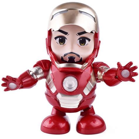 Dancing Iron Man Robot Toy Electric Singing Iron Man Glows Childrens