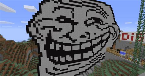 Troll Face Pixel Art Minecraft Humourop