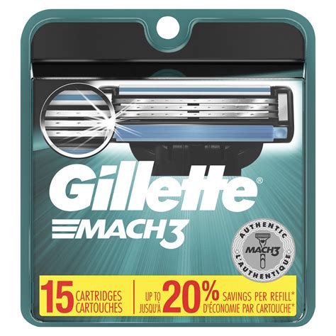 Gillette Mach3 Mens Razor Blades 15 Refills Basic Buy Online In