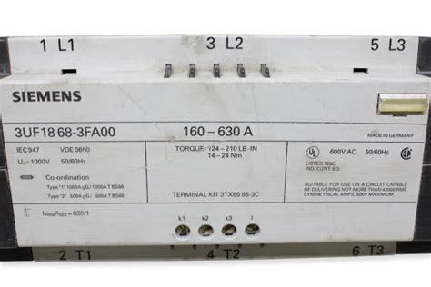 Siemens 3uf1868 3fa00 Current Transformer Platinum International
