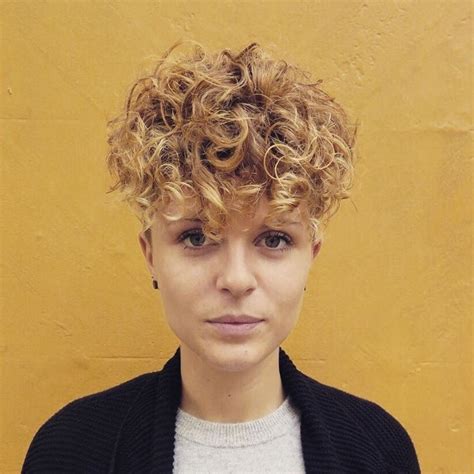 Golden Blonde Undercut With Messy Curly Top Wavy Layered Haircuts