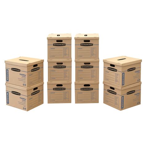 bankers box smoothmove classic moving box medium 10 pack