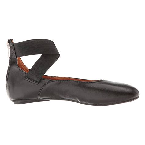 Leather Ballet Flats With Zipper Close Signals