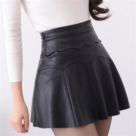Womensstyles Red Leather Skirt Mini Skirt Style High Waisted