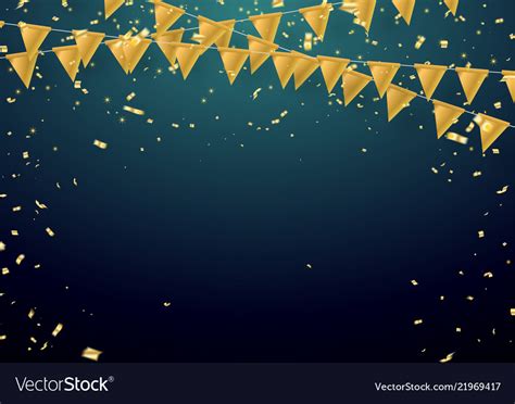 Celebration Background Template With Confetti Vector Image