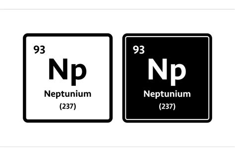 Neptunium Symbol Chemical Element Graphic By Dg Studio · Creative Fabrica