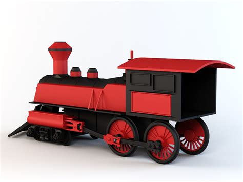 Cartoon Steam Train 3d Model 3ds Max Files Free Download Modeling