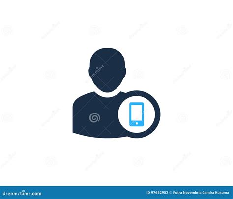 Mobile Phone User Icon Logo Design Element Stock Vector Illustration