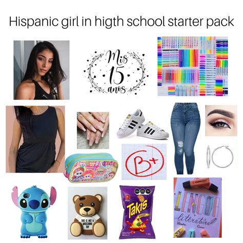 Hispanic Girl In Higth School Starter Pack Rstarterpacks Starter