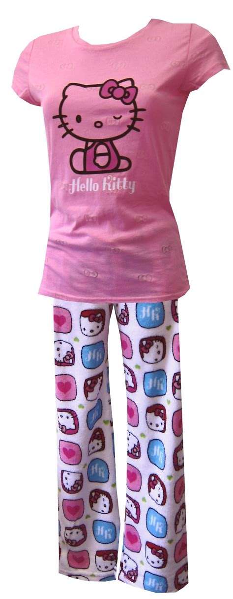 Hello Kitty Pink And White Pajama Set Hello Kitty Clothes Clothes Pajama Set
