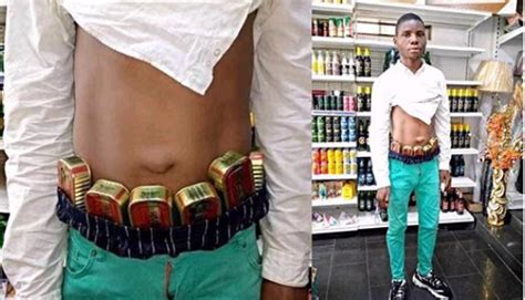 See How Miraculously A Man Steals Sardines Into His Boxer Pant In Supermarket Photos