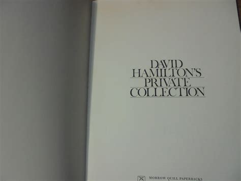 David Hamiltons Private Collection David Hamilton First Paperback