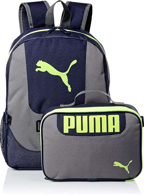 Puma Big Kids Lunch Box Backpack Combo Blueyellow Youth Size