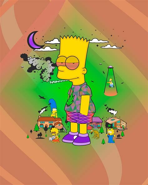 Stoner Trippy Drawings Simpsons
