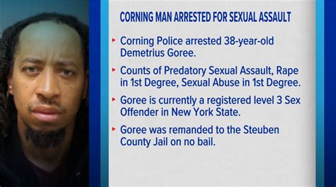 Corning Man Arrested For Sexual Assault Weny News