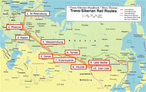 Trans Siberian Railway Route Map