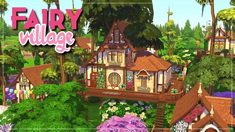 Fairy Treehouses Village 🧚🏻 The Sims 4 Speed Build No Cc Youtube