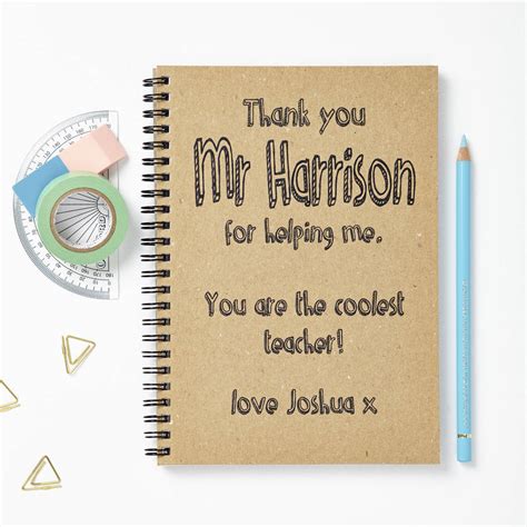 Personalised Coolest Teacher Notebook By Tillyanna
