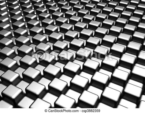 Abstract Silver Cube Pattern Background 3d Illustration Canstock