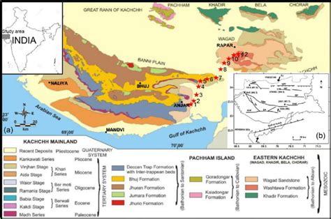Geological Map Of The Kachchh Region Showing Major Geological