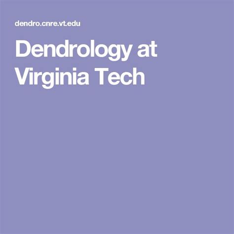Dendrology At Virginia Tech Virginia Woolf Chronology Virginia