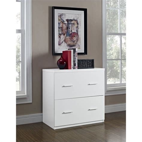 | bisley metal filing cabinet 2 drawer a4 chalk white. 2 Drawer Lateral File Cabinet in White - 9532196