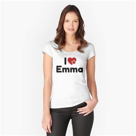 I Love Emma I Heart Emma Soul Mate Fitted Scoop T Shirt By