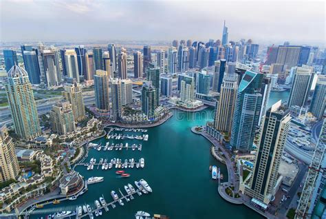 Aerial View Of Dubai Frame Downtown Skyline United Arab Emirates Or