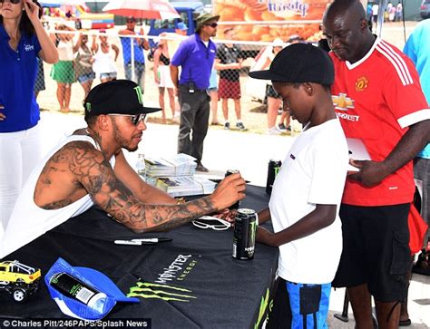 Lewis Hamilton Shows Off His Muscular Frame In Barbados For Festival Of