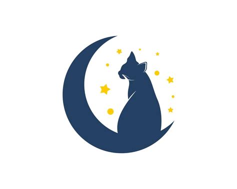 Cat Moon Vector Art Icons And Graphics For Free Download