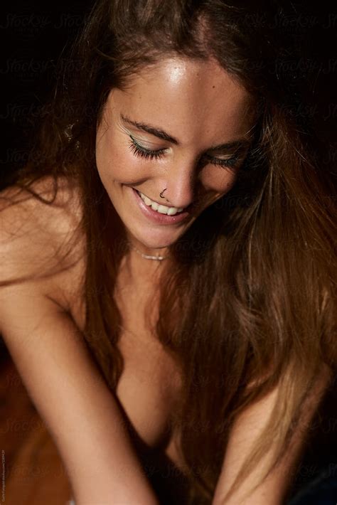 Smiling Naked Woman By Guille Faingold Beauty Portrait Stocksy United