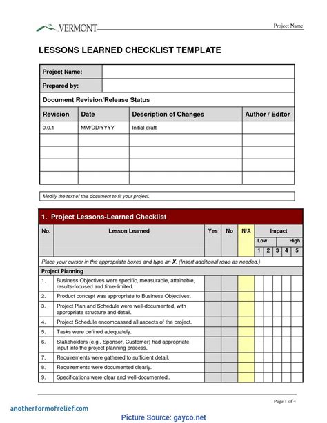 The Surprising Great Lessons Learnt Template Checklist Prince2 Lessons