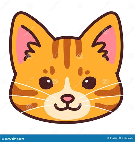 Orange Striped Cat Cartoon