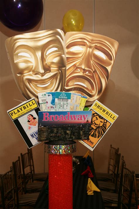 Broadway Themed Centerpieces Created By Lighter Than Air Ltaparty