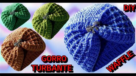 Podés ver más tejidos tutoriales visitando mi canal de youtube. Gorro Turbante Tejido A Crochet - Punto WAFFLE | Paso A ...