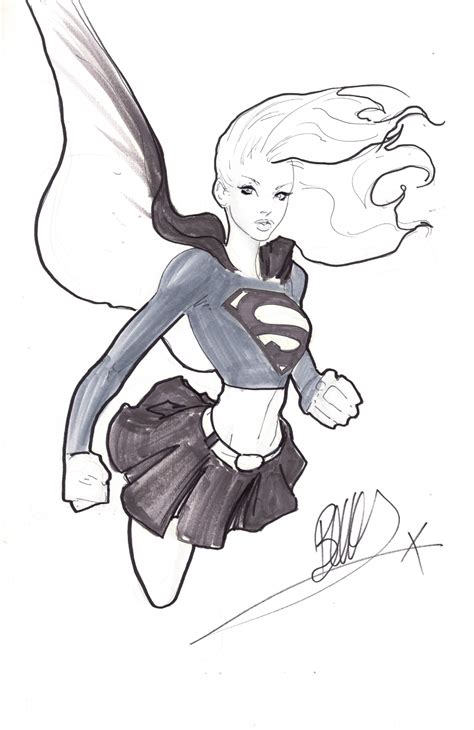 Supergirl By Benitez In Greg Mckees Joe Benitez Comic Art Gallery Room