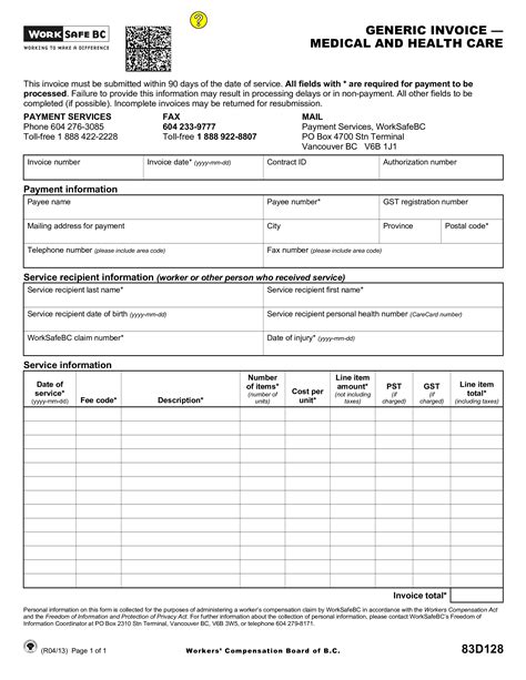 Medical Invoice Template Pdf Pdf Template